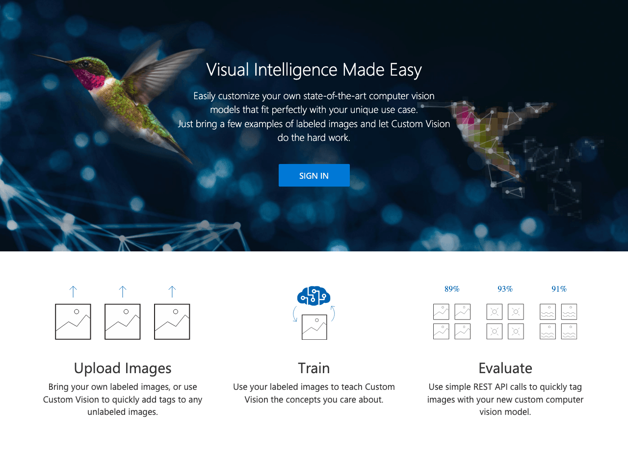 Custom Vision Image Generation showing Image Generation - Build powerful image recognition models