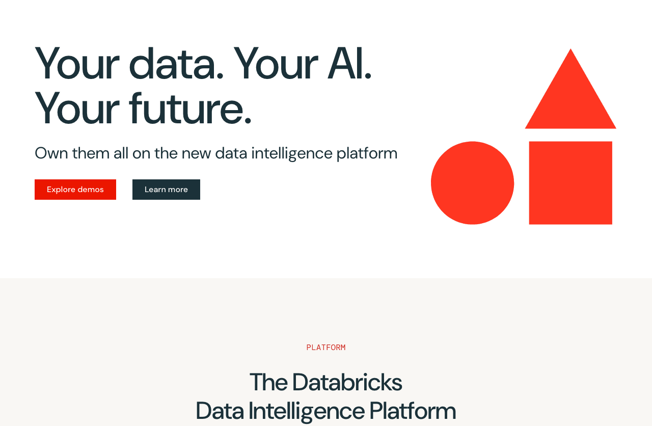 Databricks Data Analytics showing Data Analytics - Bring AI to your data. Bring AI to the world.
