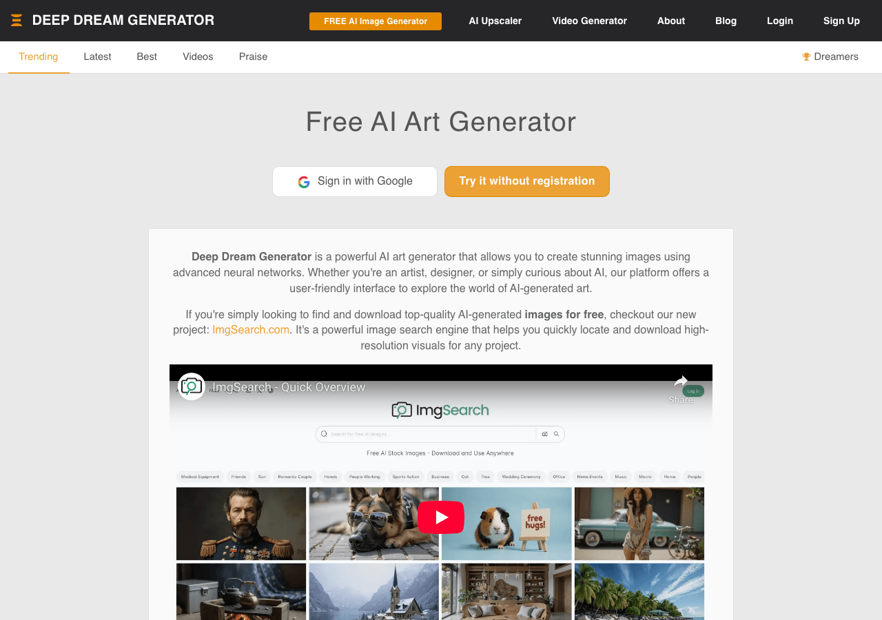 Deep Dream Generator Image Generation showing Image Generation - Unleash Your Creativity with AI