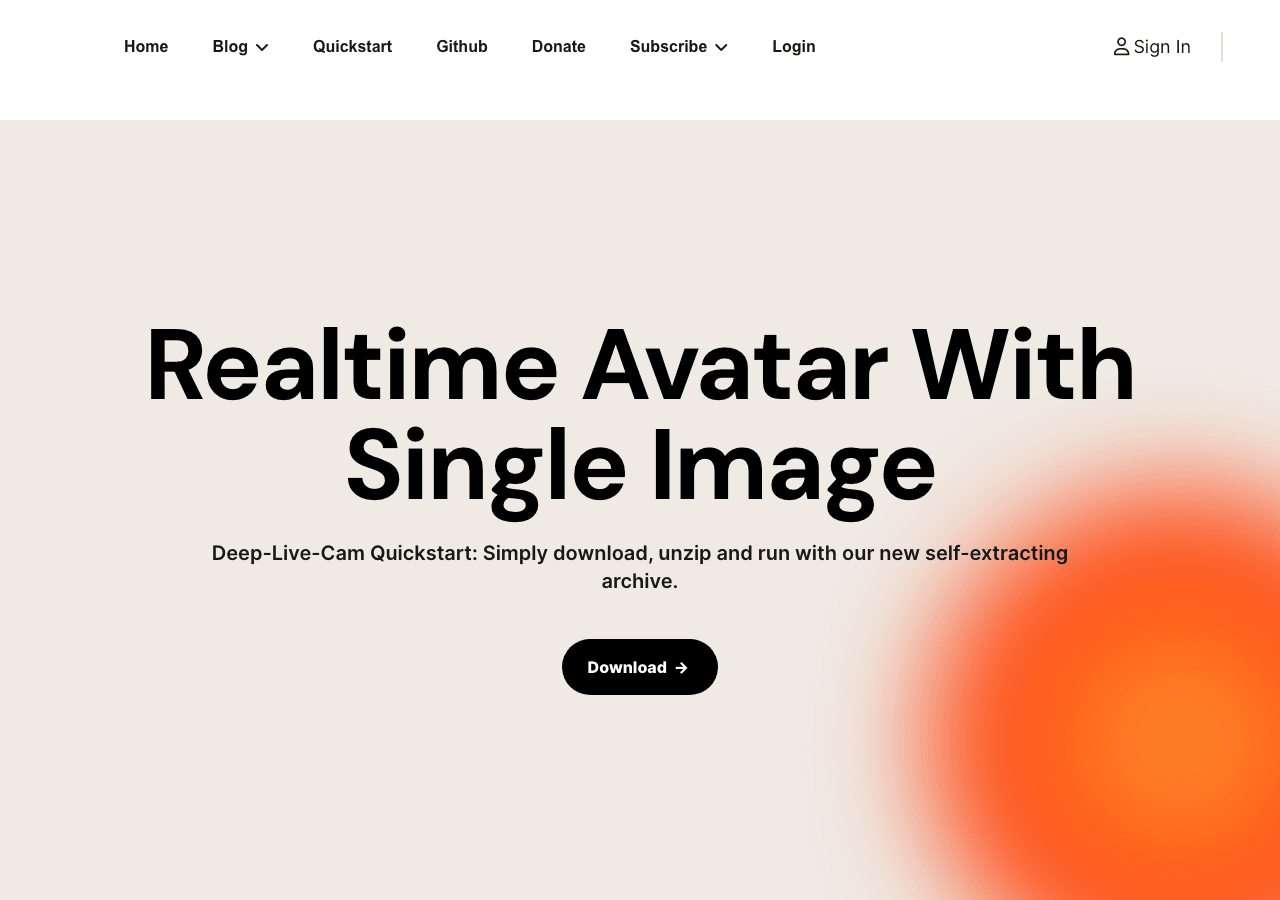 DeepLiveCam Image Generation showing Image Generation - Real-time faceswap and deepfake video—fully local, flawless realism f