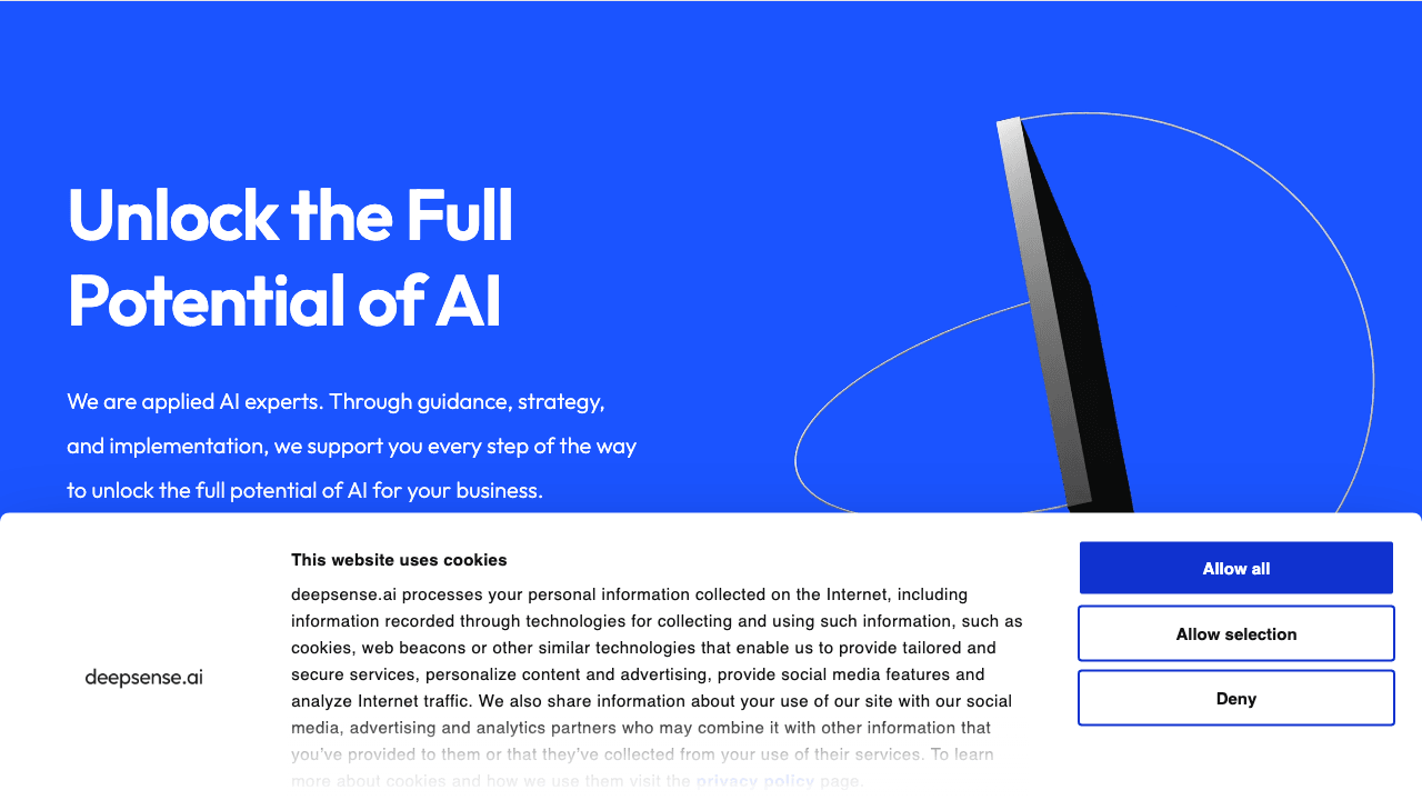deepsense.ai Data Analytics showing Data Analytics - Empowering AI solutions