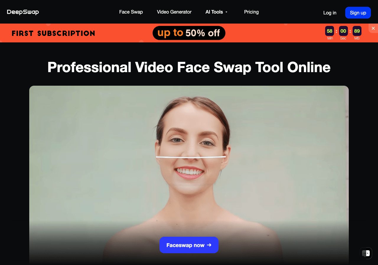 DeepSwap (deepswap.ai) Video Editing showing Video Editing - Transform Your Text with AI