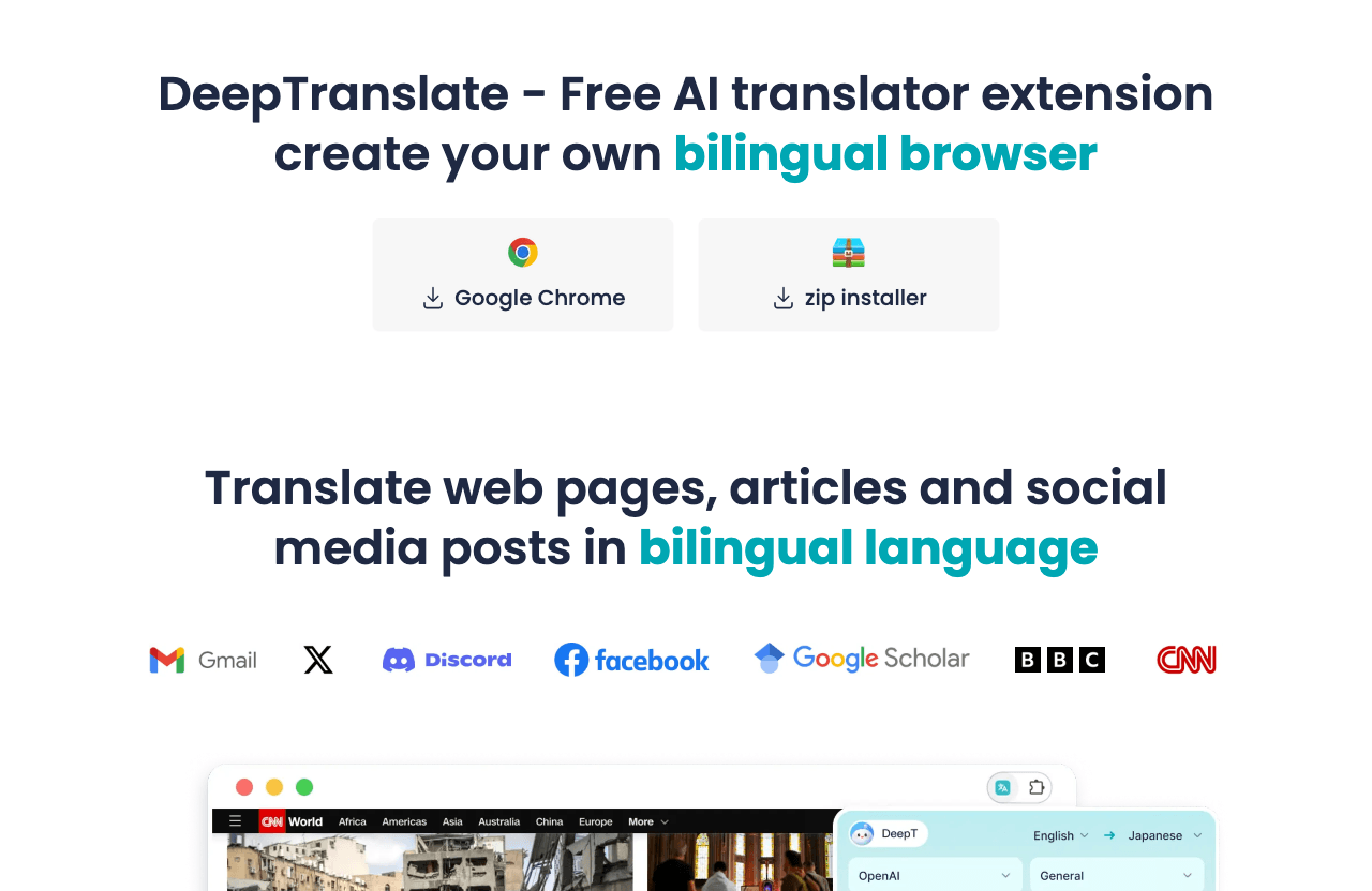 Deeptranslate Writing & Translation showing Writing & Translation - Breaking language barriers with AI