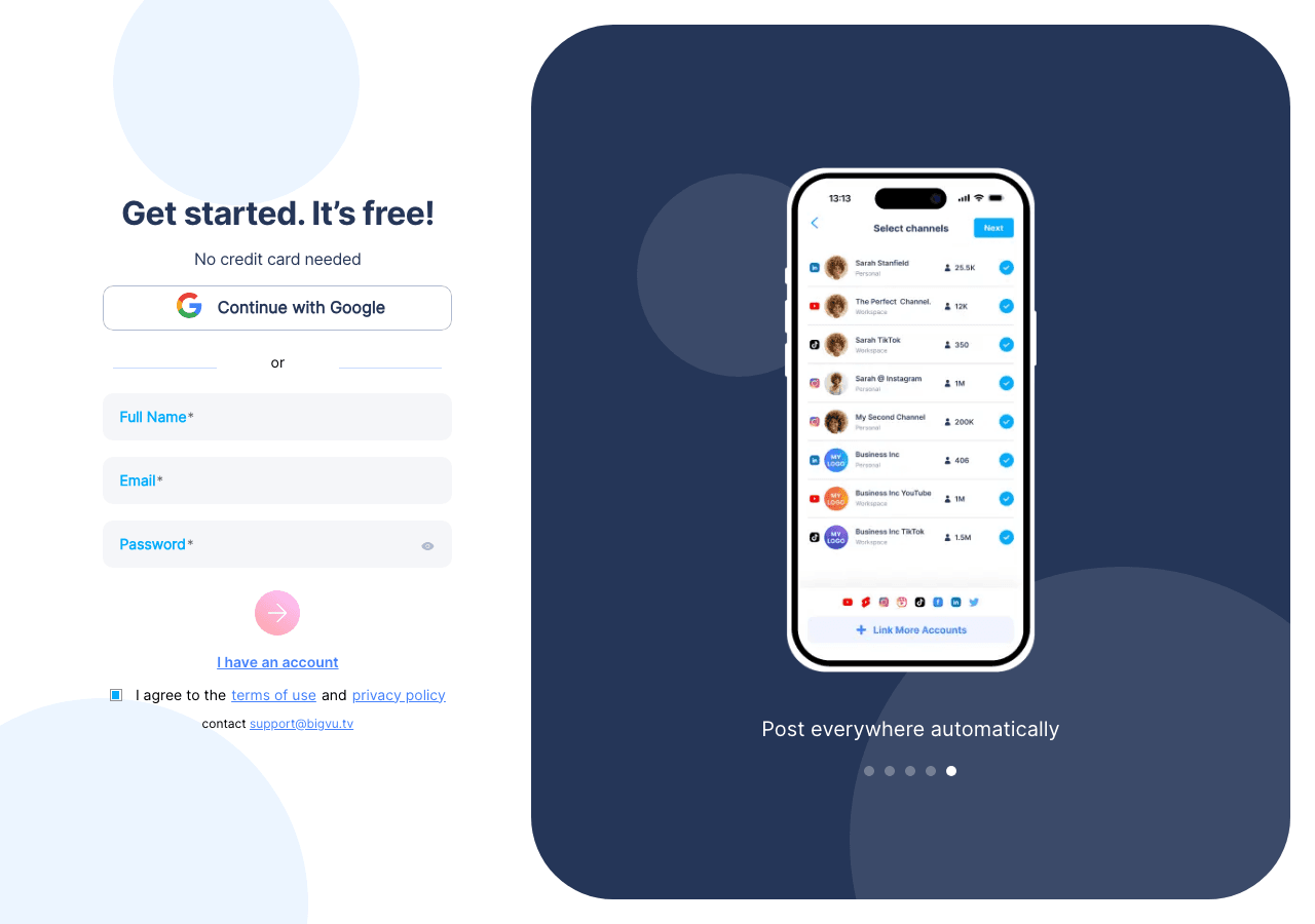 BIGVU Video Generation showing Video Generation - Make impactful videos in minutes with AI-powered tools