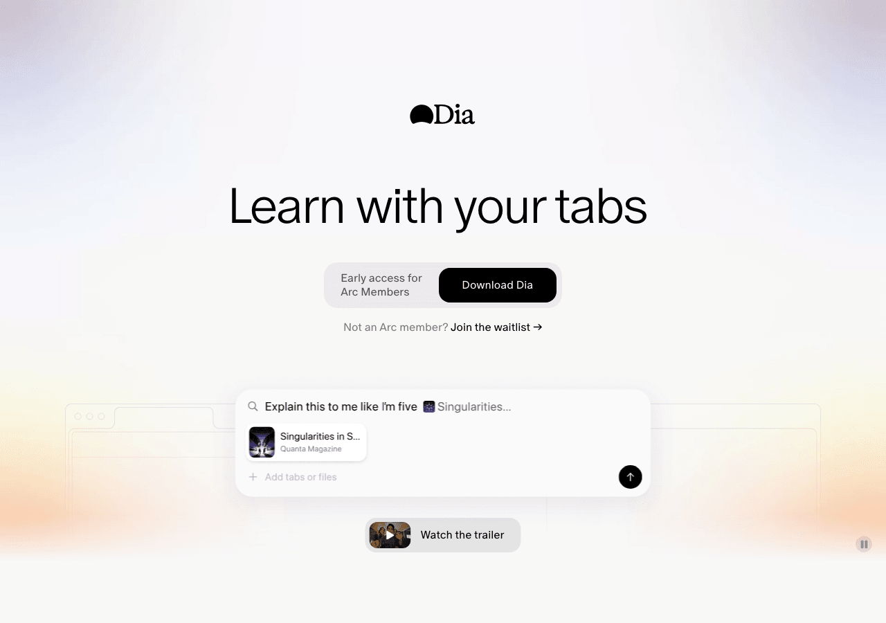 Dia Conversational AI showing Conversational AI - Unlock the power of your data