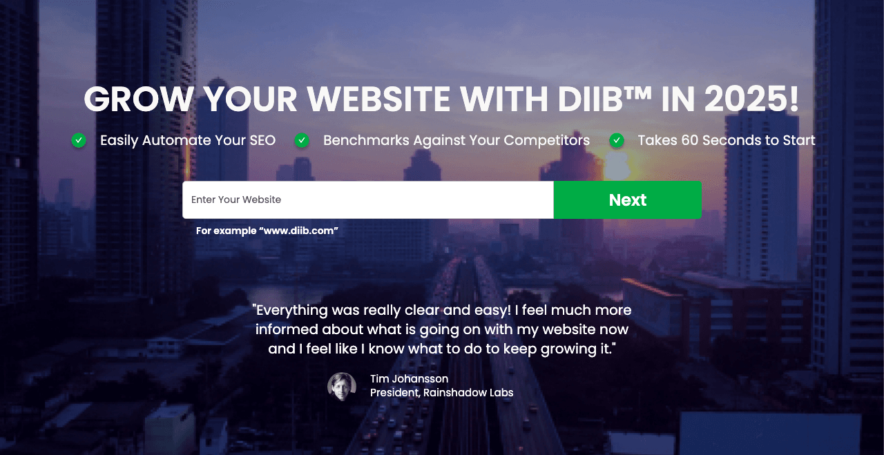 Diib Marketing Automation showing Marketing Automation - Your intelligent digital marketing assistant