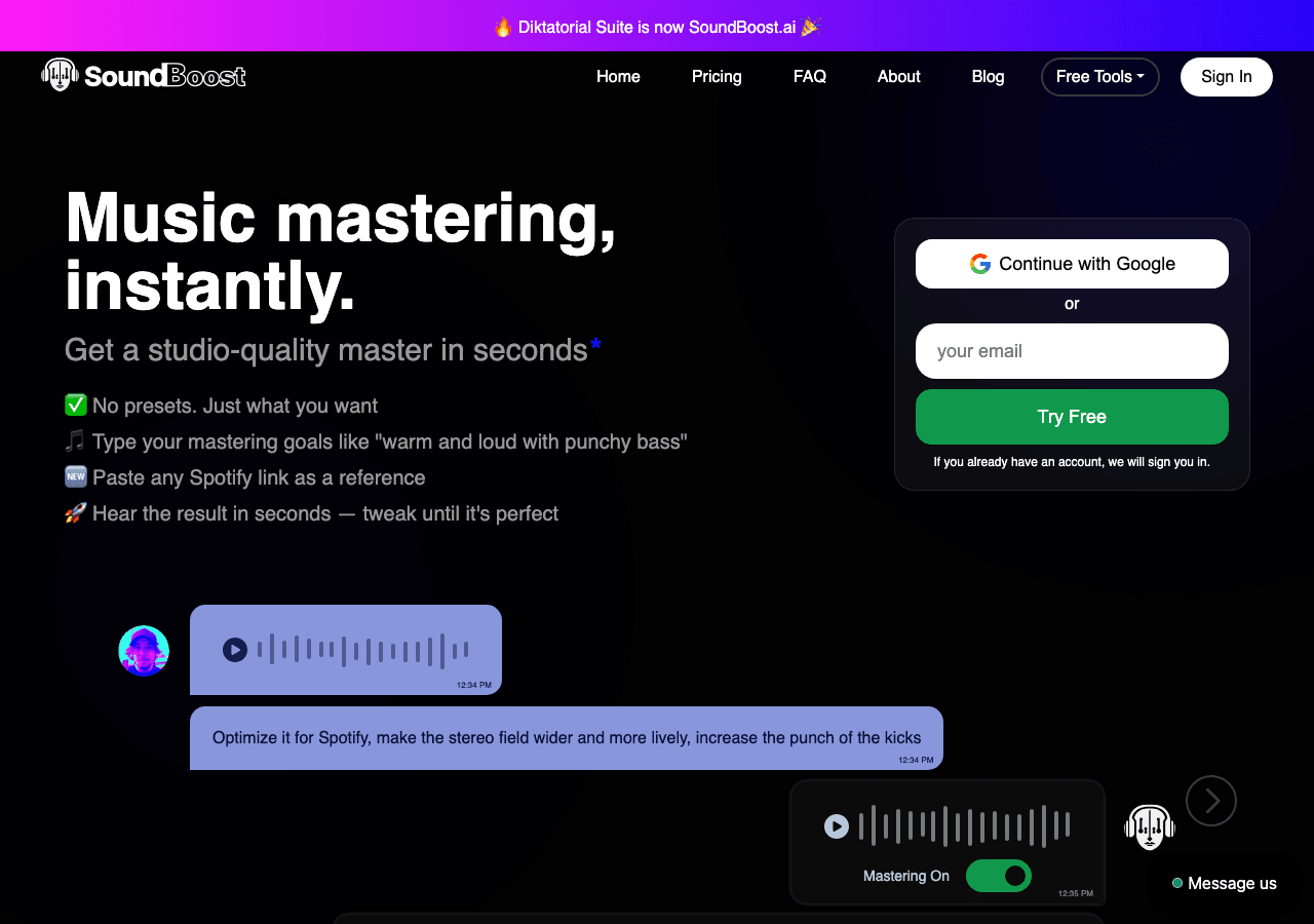 DIKTATORIAL Suite Conversational AI showing Conversational AI - Empowering Your Text Data