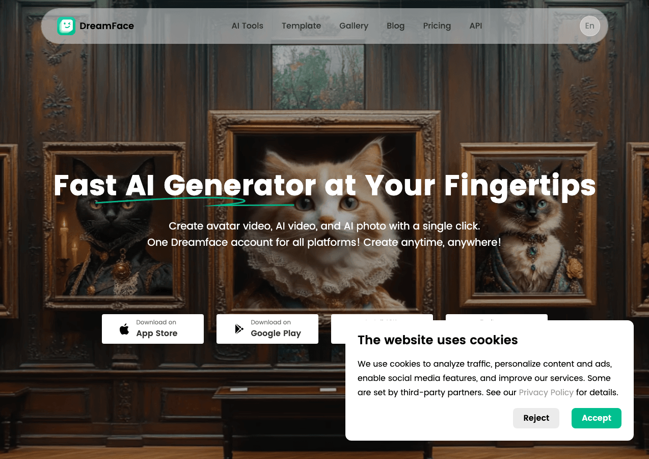 DreamFace Video Generation showing Video Generation - Turn Your Imagination into Reality