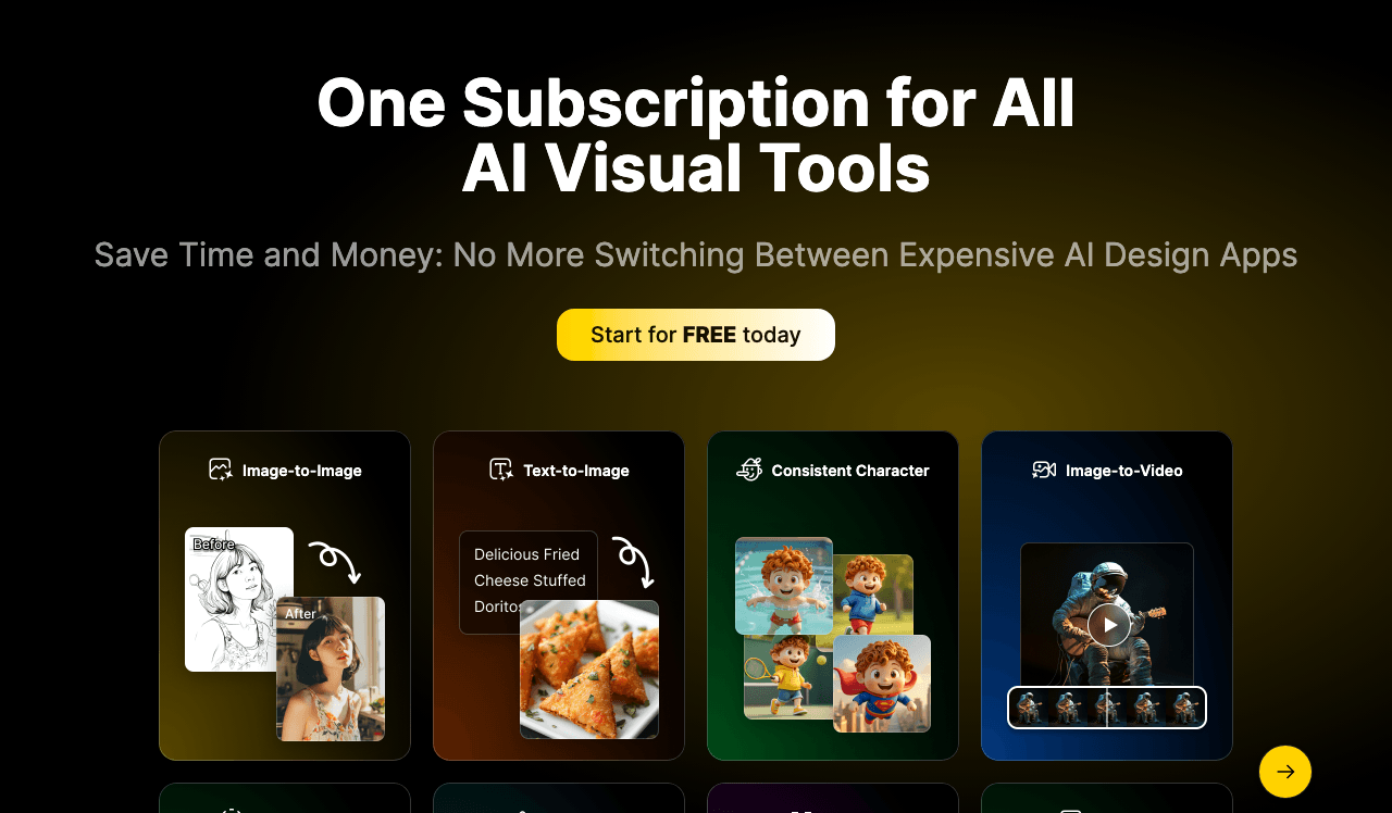 Dzine Image Generation showing Image Generation - The Most Controllable AI Image & Design Tool
