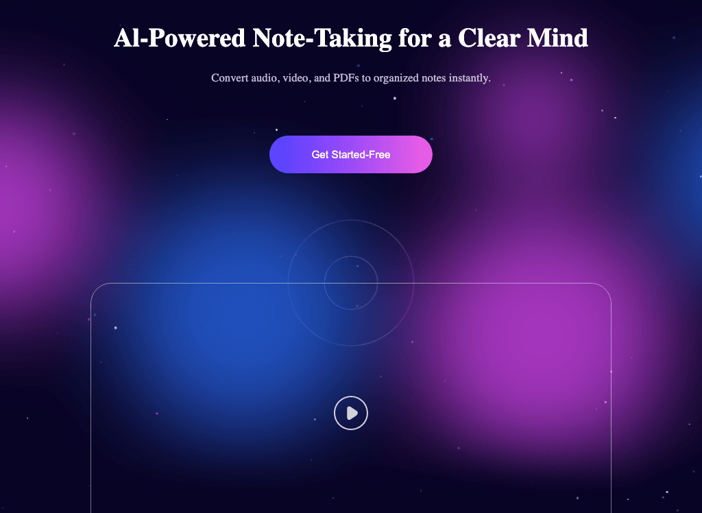 EasyNoteAI Productivity & Collaboration showing Productivity & Collaboration - Simplify note-taking with AI