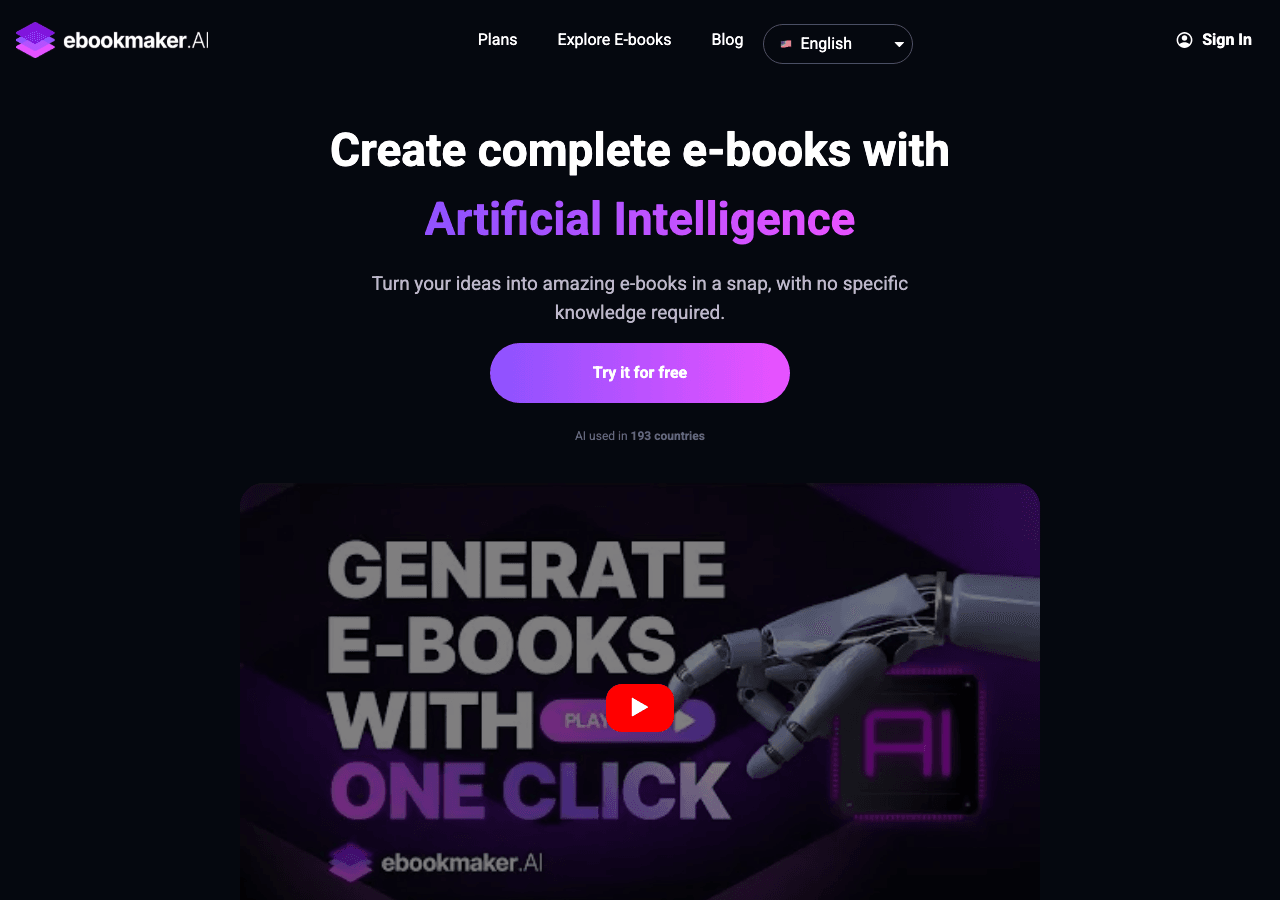 Ebookmaker Writing & Translation showing Writing & Translation - Transforming your words into beautiful ebooks