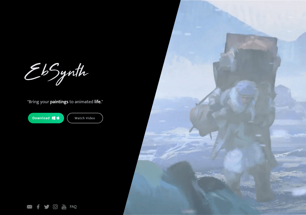 EbSynth Image Generation showing Image Generation - Create stunning animations from a single image.