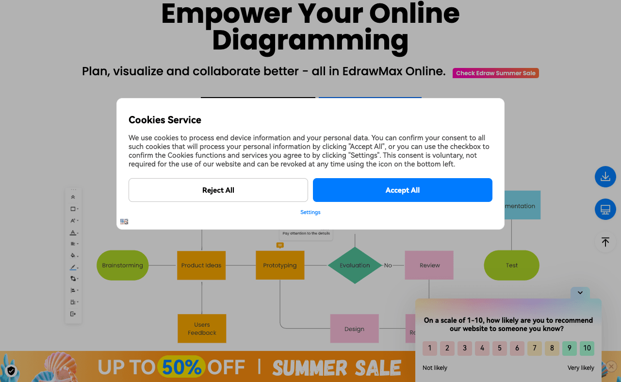 EdrawMax Online Design showing Design - Create Anything Visually