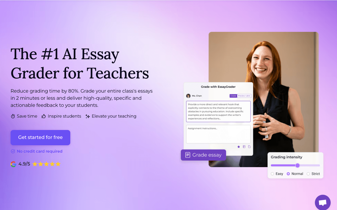Essay Grader AI Writing & Translation showing Writing & Translation - Grade Smarter. Give Better Feedback. Save Time.