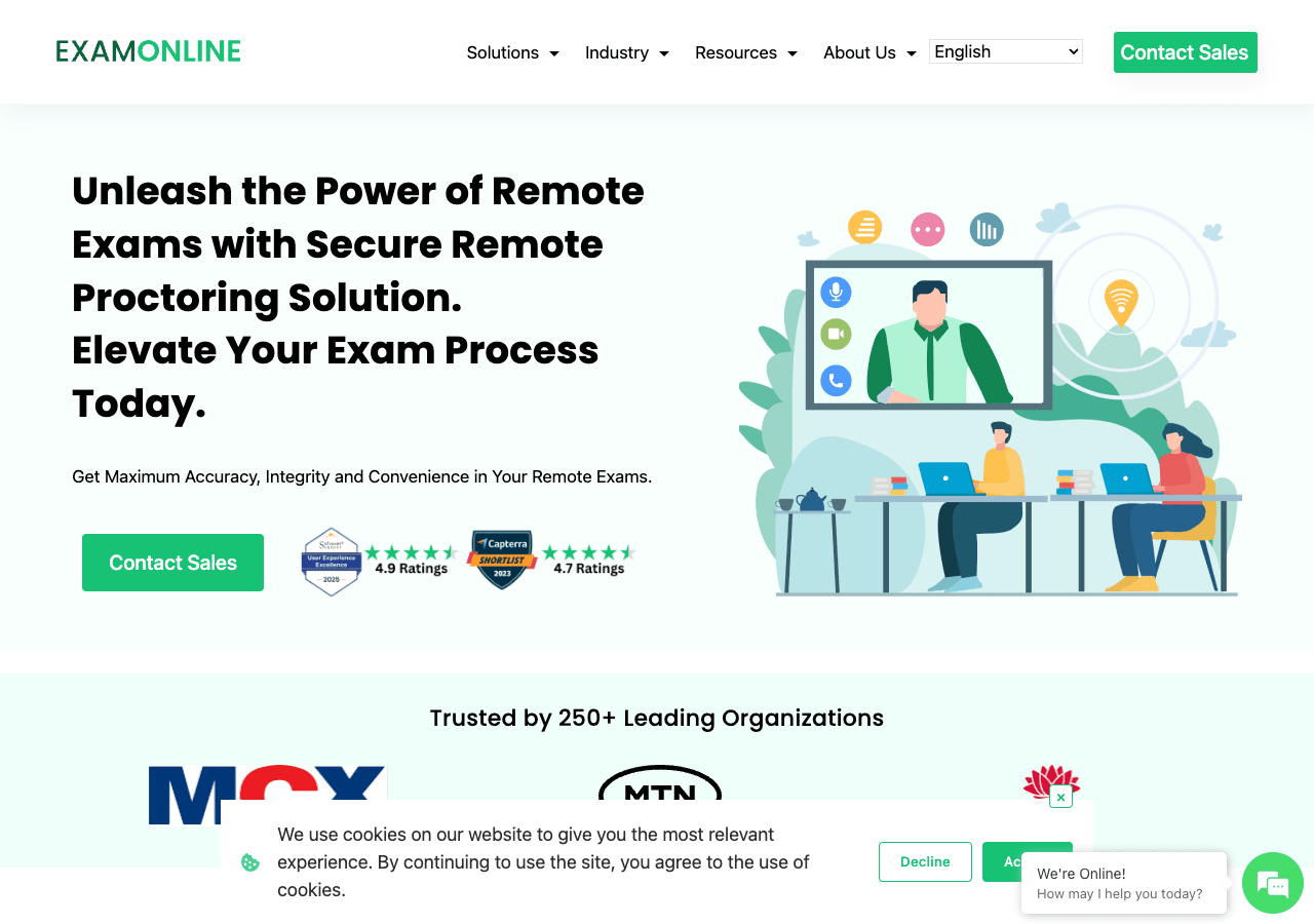 ExamOnline Productivity & Collaboration showing Productivity & Collaboration - Secure Remote Proctoring with AI-Powered Exam