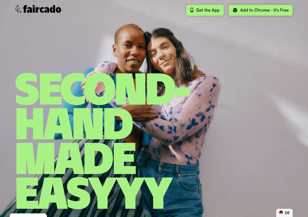 Faircado Search & Discovery showing Search & Discovery - Second-hand made easy with AI