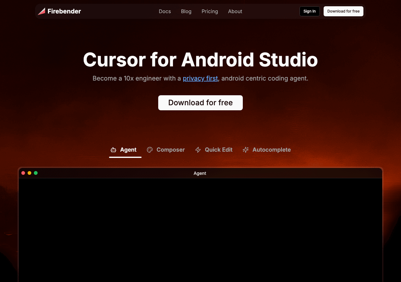 Firebender Code Assistance showing Code Assistance - Most Powerful AI in Android Studio