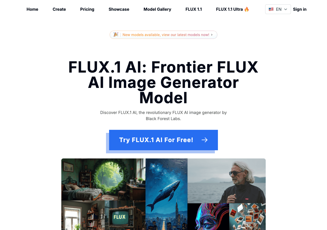 FLUX.1 AI Image Generation showing Image Generation - Empowering a new era of open generative AI for creative expression