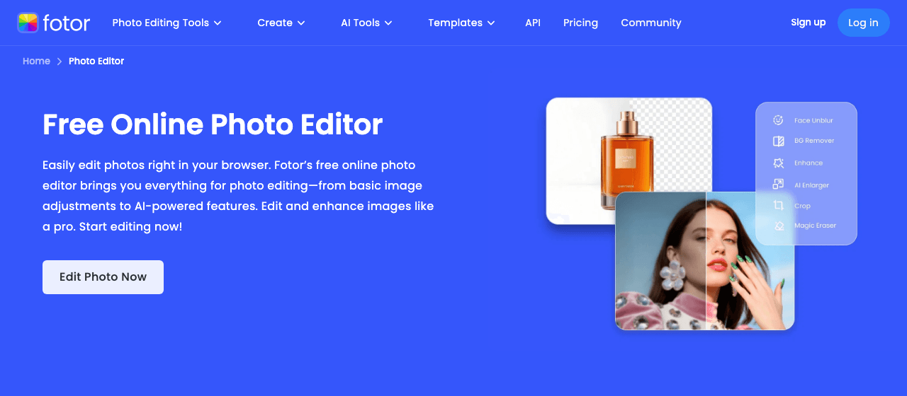 Fotor Image Generation showing Image Generation - Edit, create, and transform photos smarter and faster with AI—anywhere, any