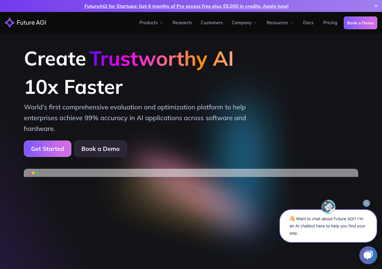 Future AGI Scientific Research showing Scientific Research - World’s first comprehensive evaluation and optimization platform