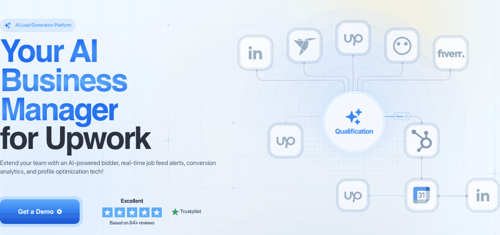 GigRadar Search & Discovery showing Search & Discovery - Your AI Business Manager for Upwork
