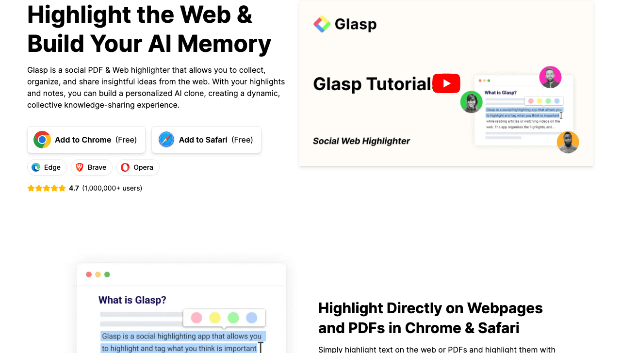 Glasp Productivity & Collaboration showing Productivity & Collaboration - Unlock the power of multilingual communication