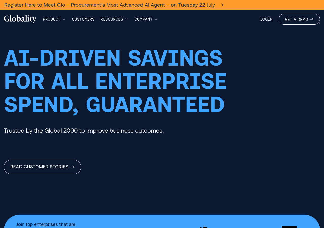 Globality Conversational AI showing Conversational AI - AI-powered spend management for smarter procurement