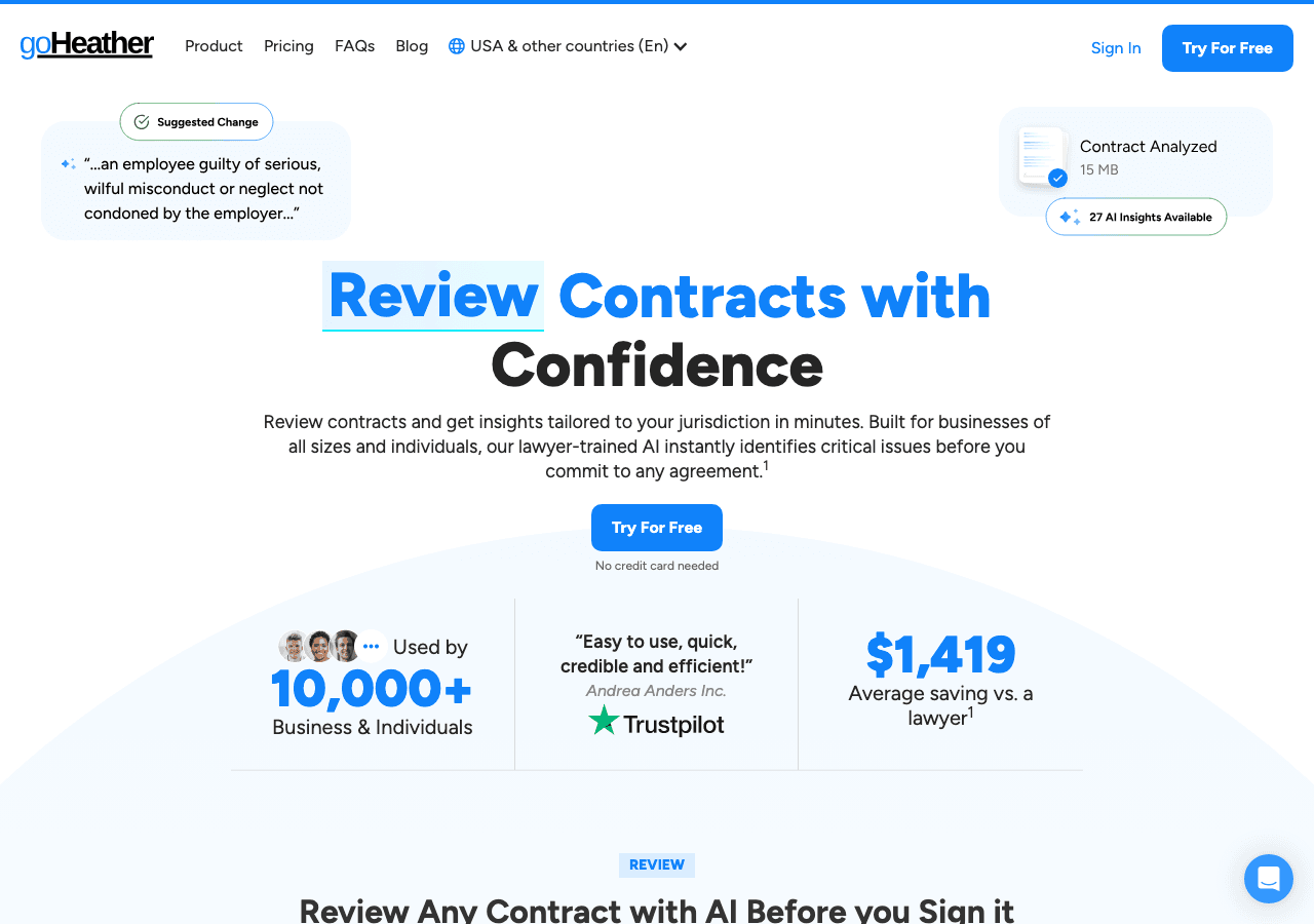 goHeather Conversational AI showing Conversational AI - Empowering AI for Everyone