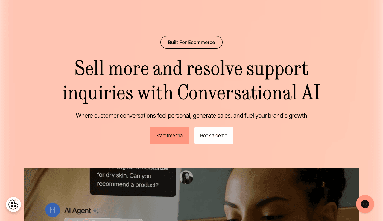 Gorgias Conversational AI showing Conversational AI - Customer support made easy