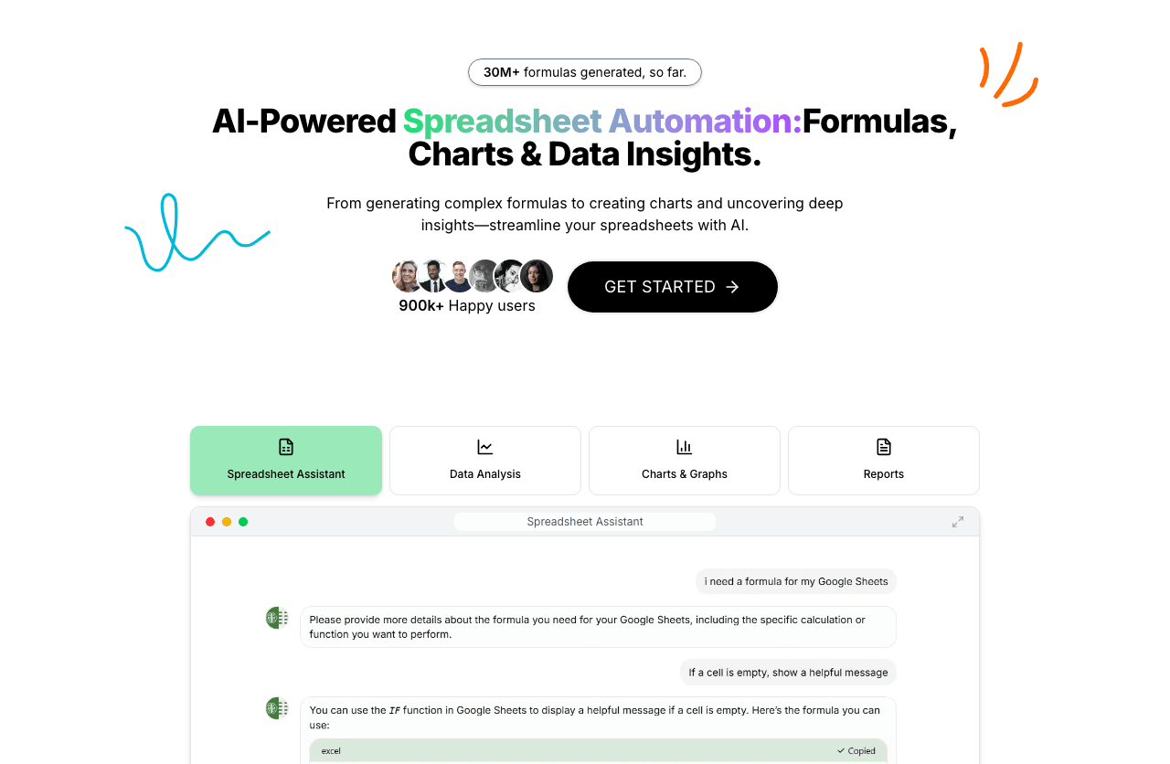 GPTExcel Data Analytics showing Data Analytics - AI-powered formula, script, and data assistant for spreadsheets