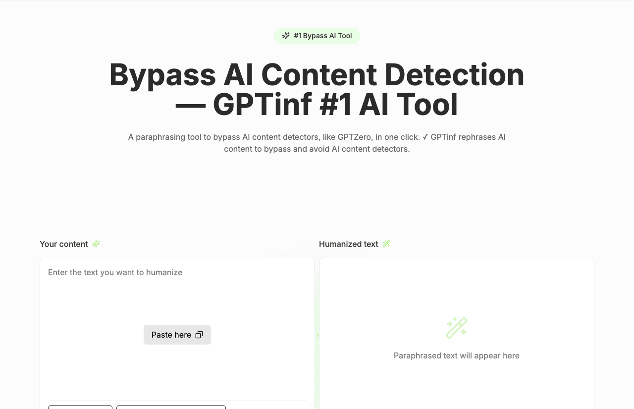 GPTinf Writing & Translation showing Writing & Translation - Empowering AI-driven creativity
