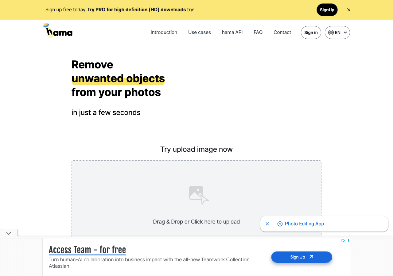HAMA | AI Object remover, Image Eraser Image Generation showing Image Generation - Effortless AI Object Remover for Images of