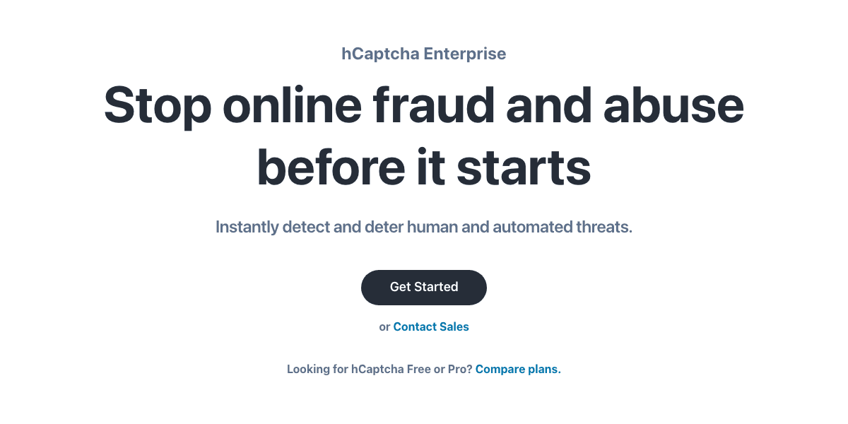 hCaptcha Code Assistance showing bot detection - Privacy-first bot protection