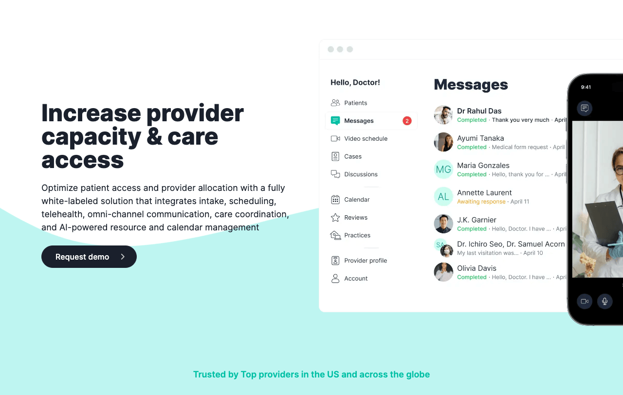 Healee Conversational AI showing Conversational AI - Your virtual health assistant