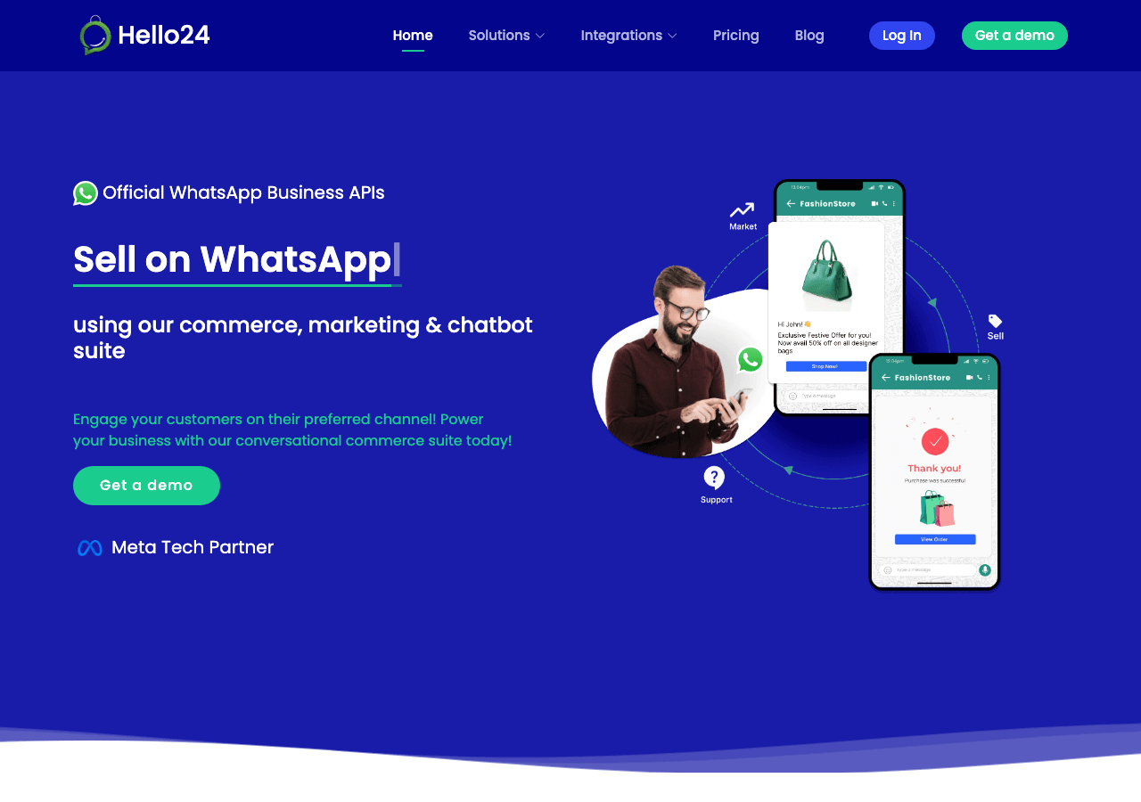 Hello24.ai Conversational AI showing Conversational AI - Empower Your Communication