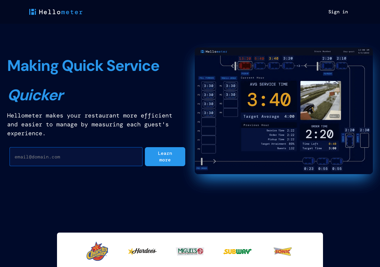 Hellometer Data Analytics showing Data Analytics - Making Quick Service Quicker