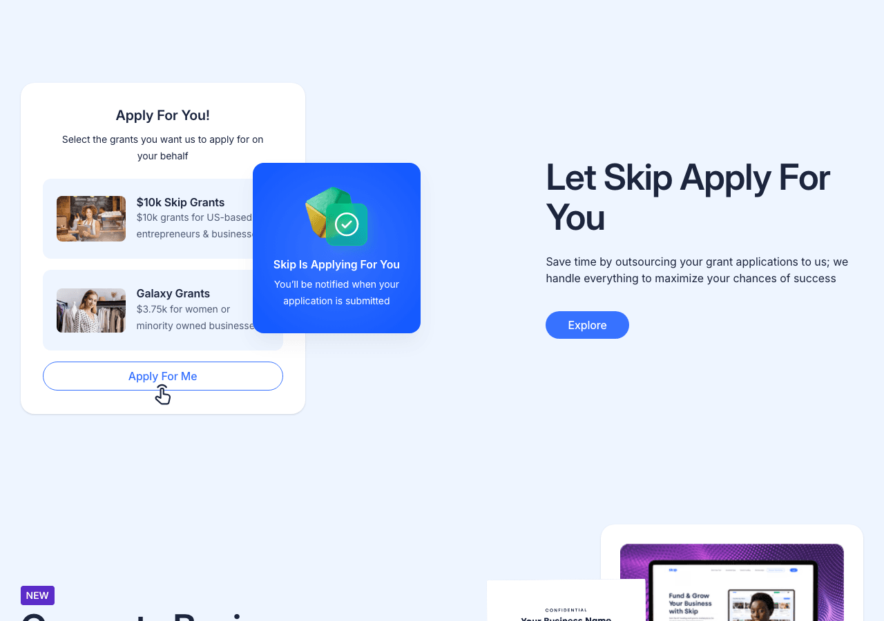 Skip Productivity & Collaboration showing ai document processing - Build, Fund & Grow Your Business With AI