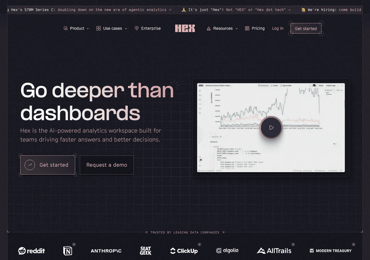 Hex Data Analytics showing Data Analytics - Empowering AI Solutions