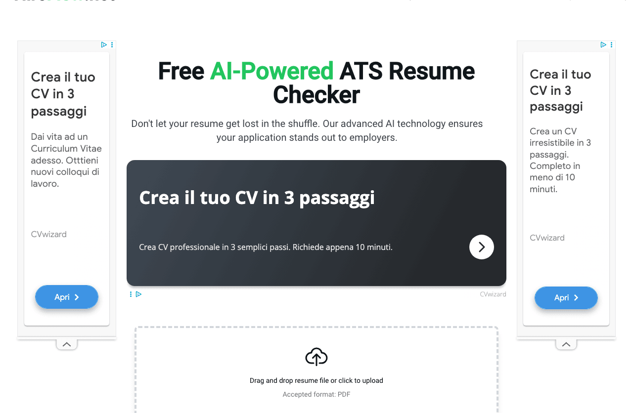 HireFlow.net Writing & Translation showing Writing & Translation - Boost your job search with our free AI-powered ATS Resume