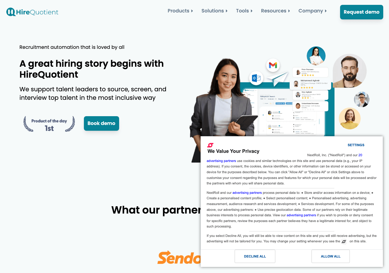 HireQuotient Productivity & Collaboration showing Productivity & Collaboration - Elevate your hiring journey with AI-driven s