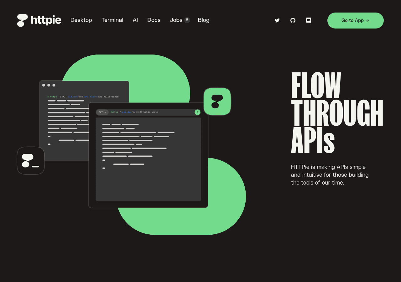 HTTPie Code Assistance showing Code Assistance - API testing client that flows with you