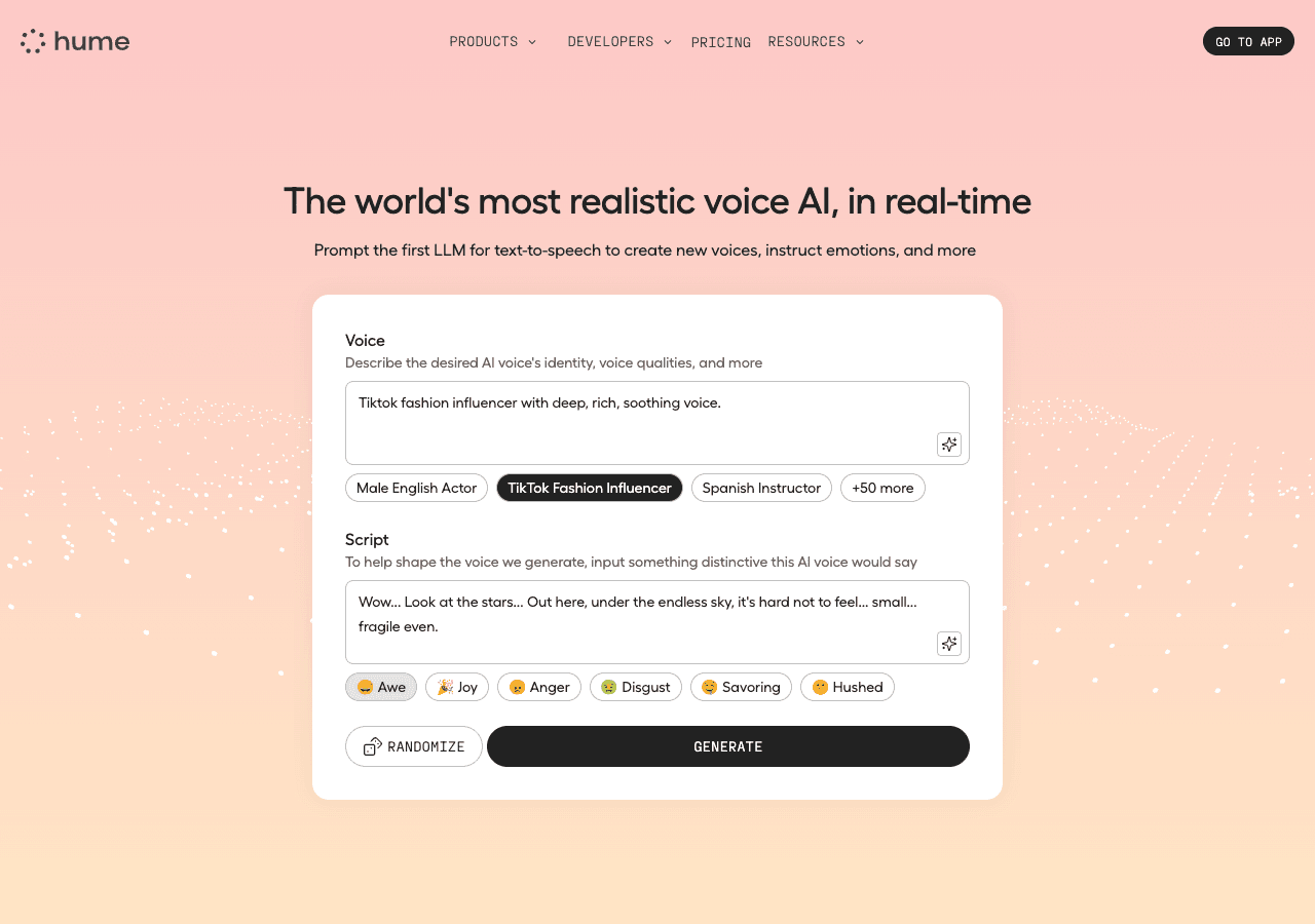 Hume AI Conversational AI showing natural language processing - Unleash the power of AI for your content