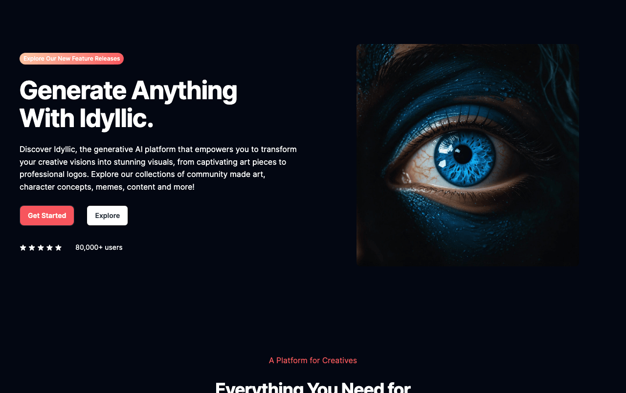 Idyllic Image Generation showing Image Generation - Transform Words into Stunning Visuals Instantly