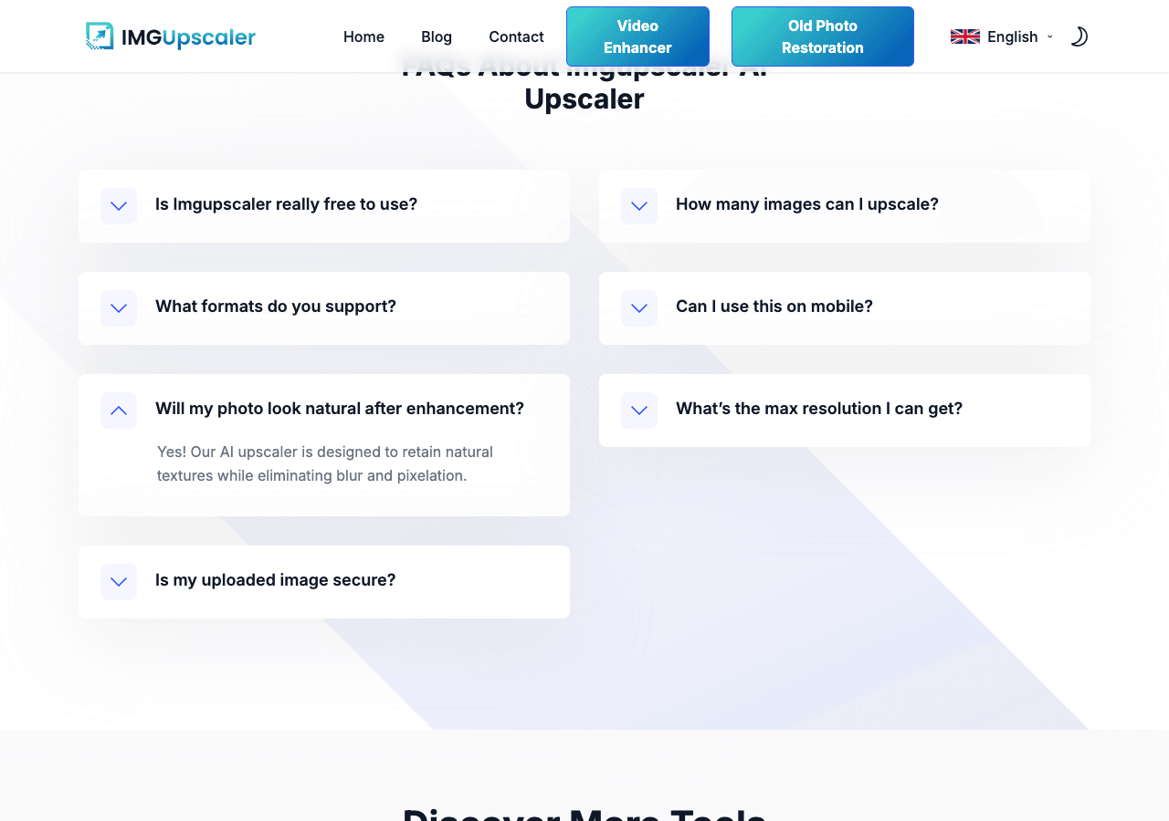 Imgupscaler AI Design showing Design - Upscale, sharpen, and enhance your images instantly with AI—free, no registration requ