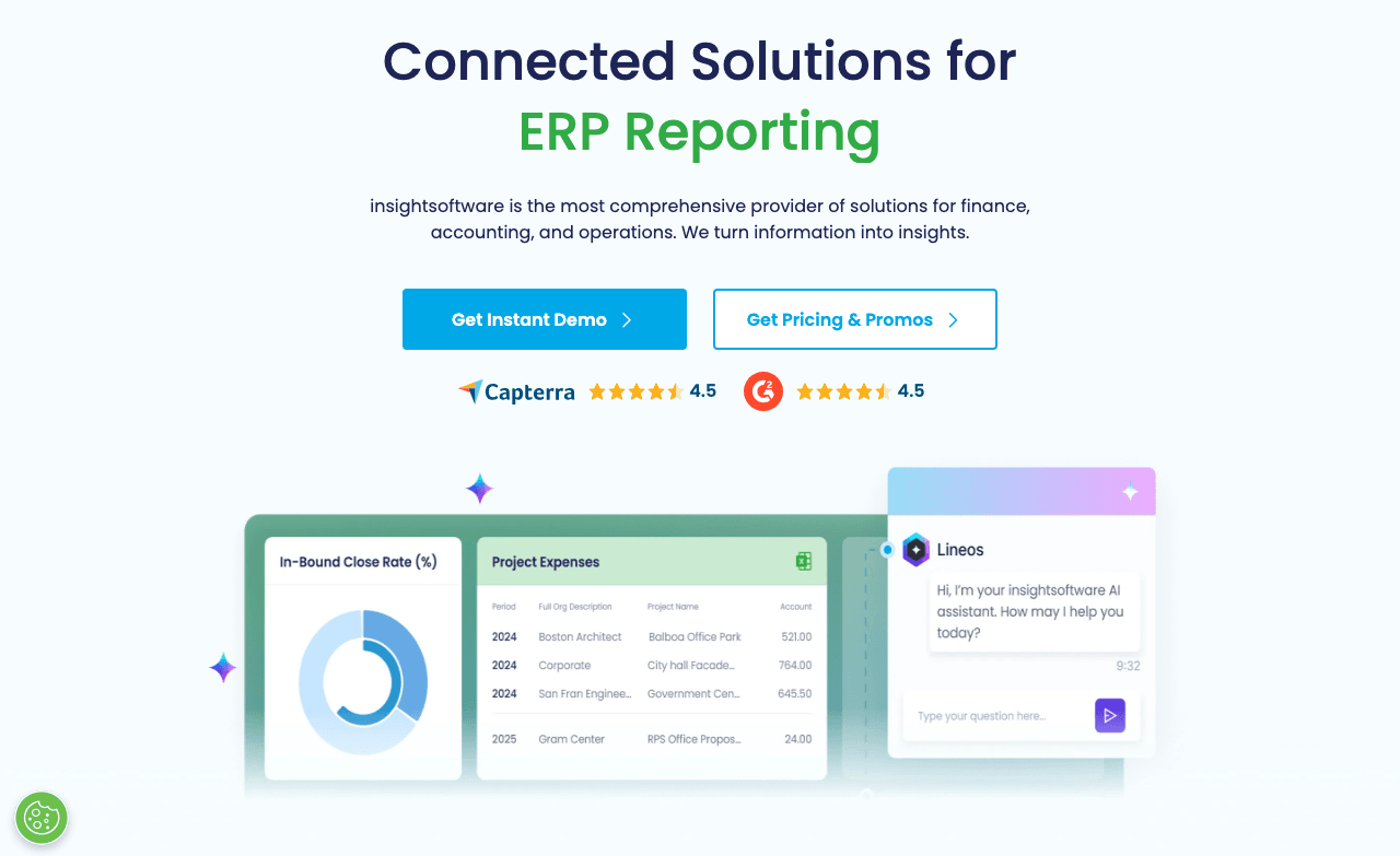 insightsoftware Data Analytics showing Data Analytics - The Most Comprehensive Provider of Solutions for the Office of the CF