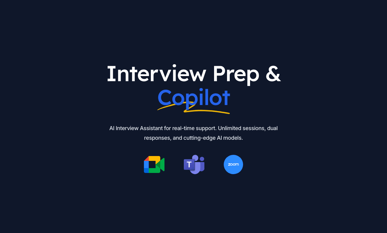 Interviews Chat Conversational AI showing Conversational AI - Real-time Interview Coaching & Transcription