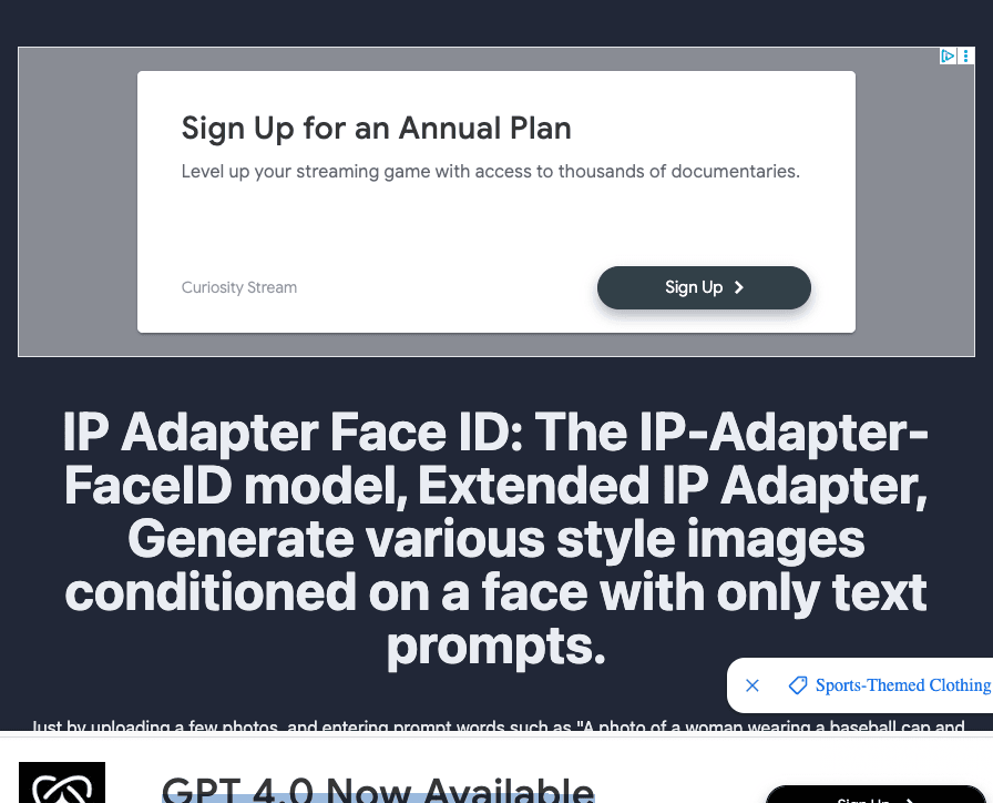 IP Adapter Face ID Image Generation showing Image Generation - Generate your face in any style with just text prompts