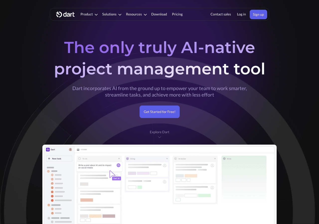 Dart Productivity & Collaboration showing Productivity & Collaboration - Empowering Your Data Transformation