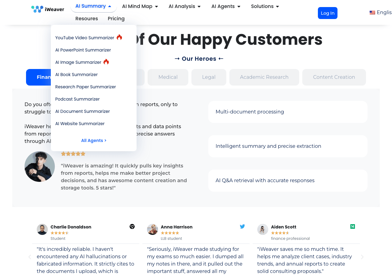 iWeaver Conversational AI showing Conversational AI - Your Personal AI Assistant for Efficient Task Processing