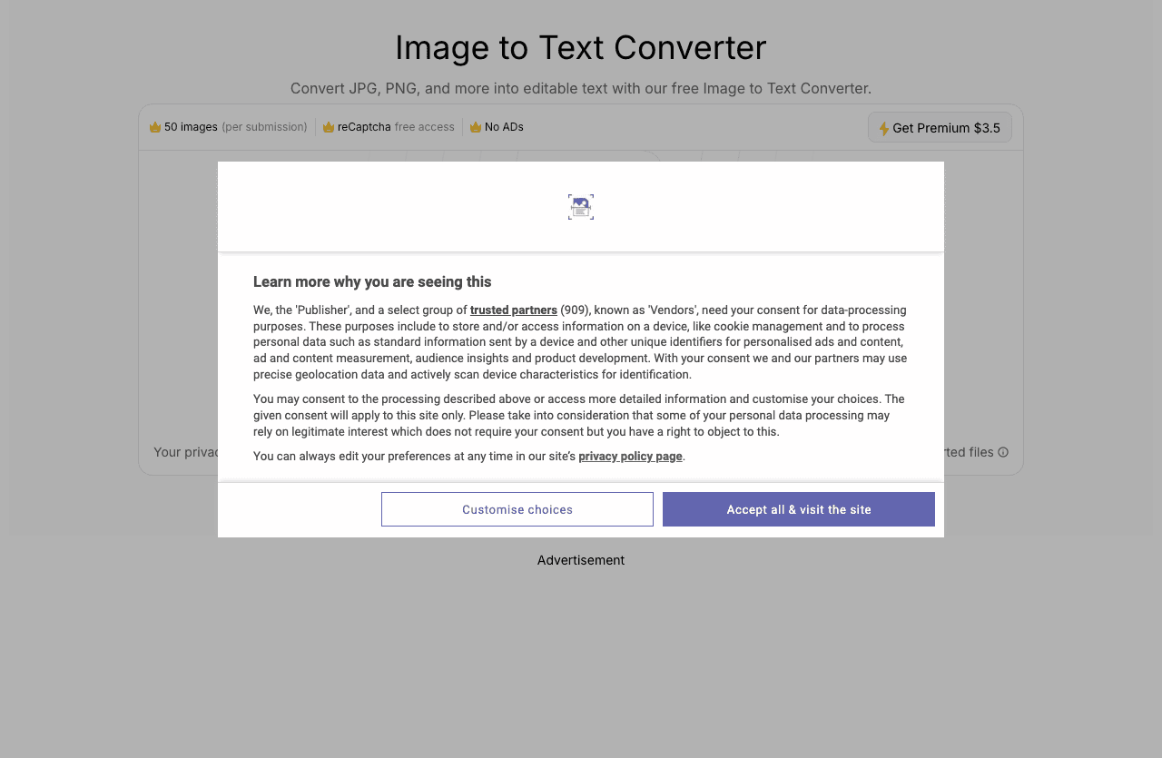 JPG to Text Search & Discovery showing image-to-text - Convert images to text with ease